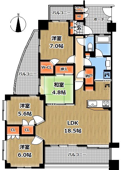 サンクタス新松戸ヴィレーヴ 間取図・土地図