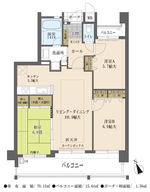 サングレート室見 間取図・土地図
