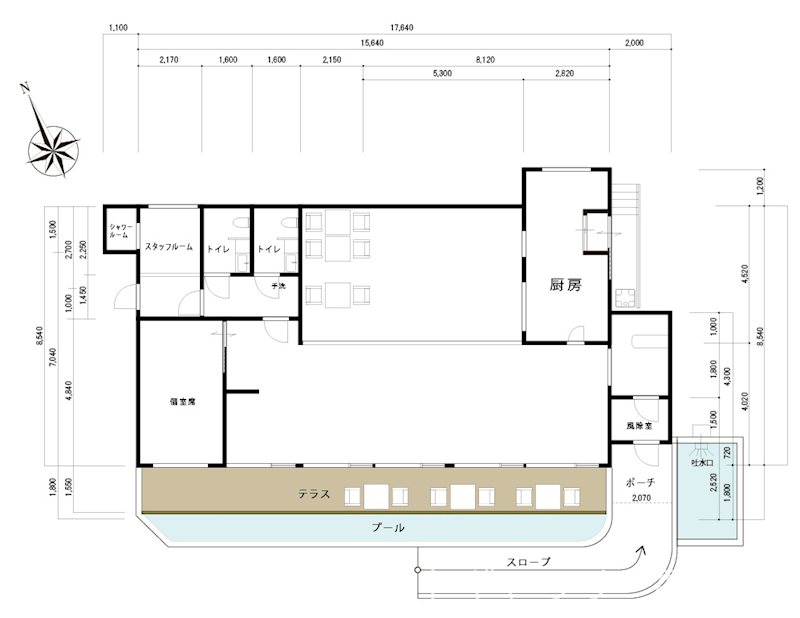 糸島店舗 間取図・土地図