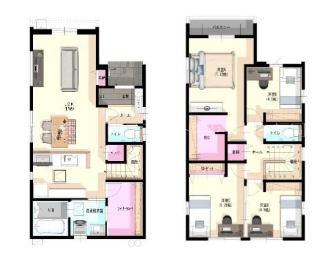★今宿2丁目新築戸建て 間取図・土地図