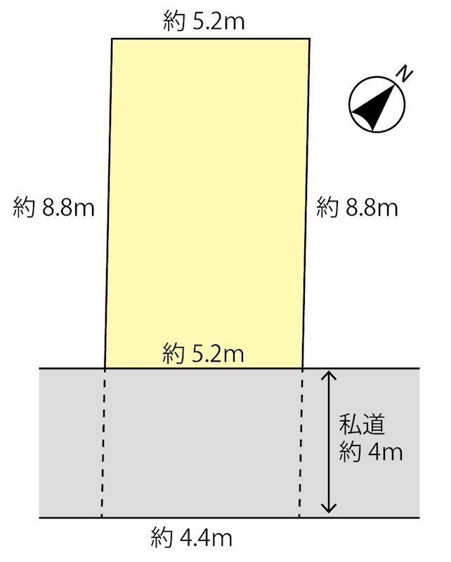 柏市富里３丁目　土地 間取図・土地図