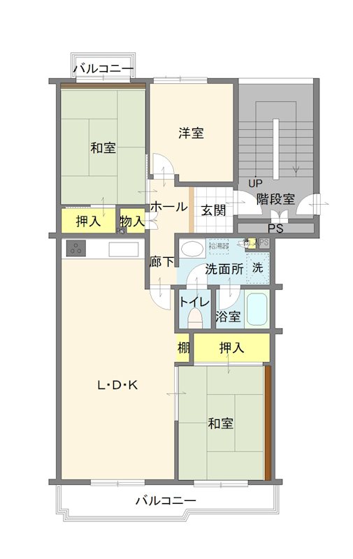 北柏ライフタウン松葉町第二団地１４号棟 間取図・土地図