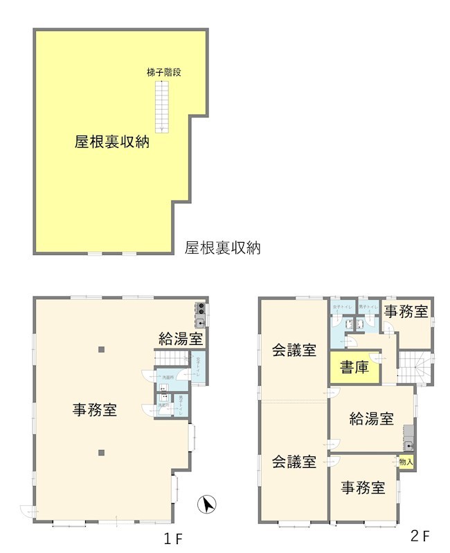 龍ケ崎市川原代町　事務所 間取図・土地図