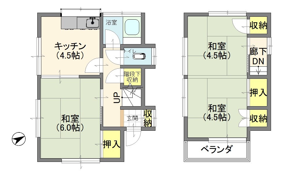 松戸市西馬橋　戸建 間取図・土地図