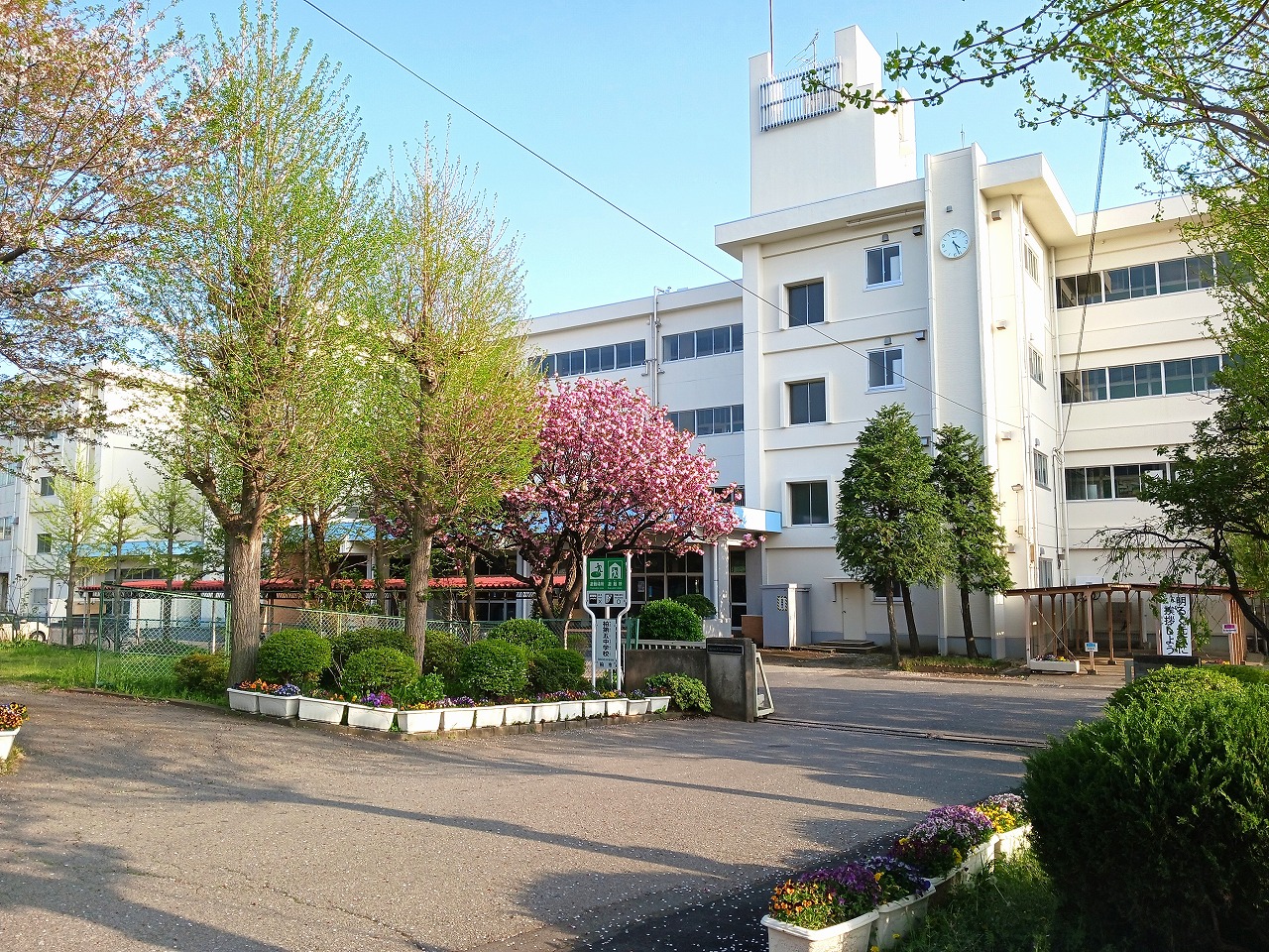 柏市高田　土地 中学校