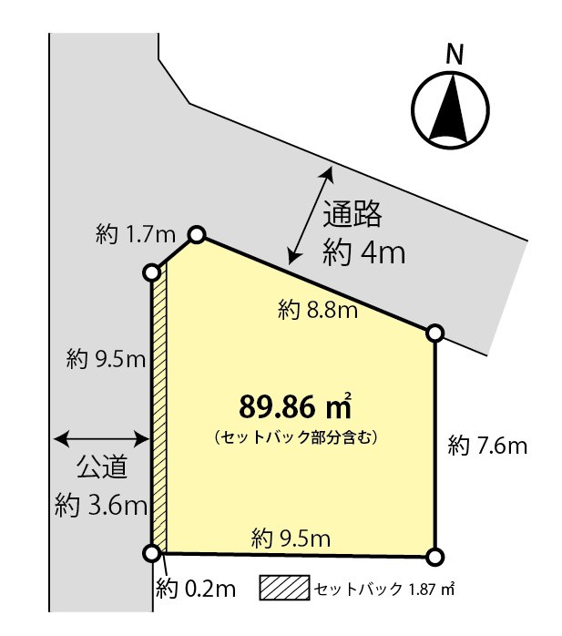 柏市高田　土地 区画図