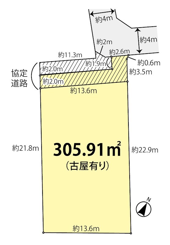 流山市向小金３丁目　土地 間取図・土地図