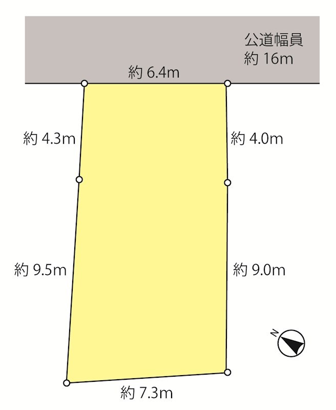 柏市豊上町　土地 間取図・土地図