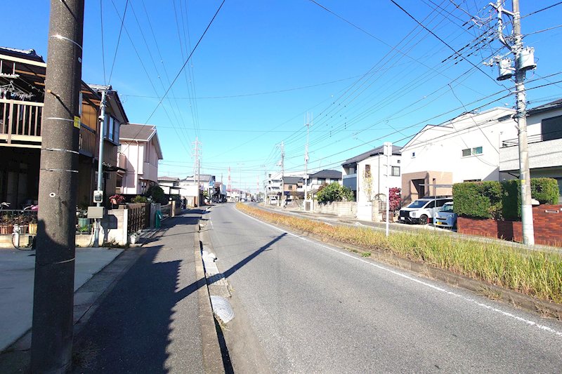 柏市豊上町　土地 現地写真（前面道路含む現地写真）