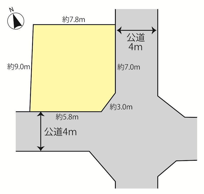柏市明原１丁目　土地 間取図・土地図