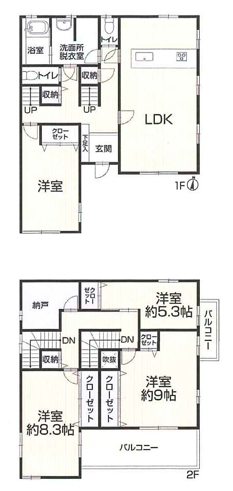 柏市根戸　戸建 間取図・土地図