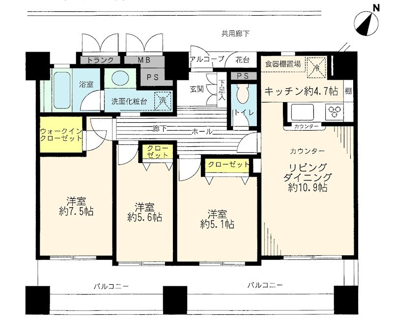 ルビアス野田 間取図・土地図