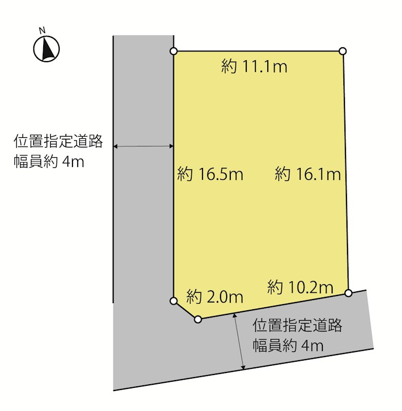 柏市南増尾５丁目　土地 間取図・土地図