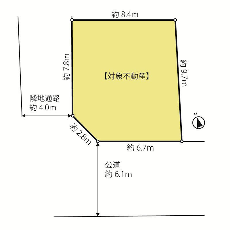 柏市あかね町　土地 間取図・土地図