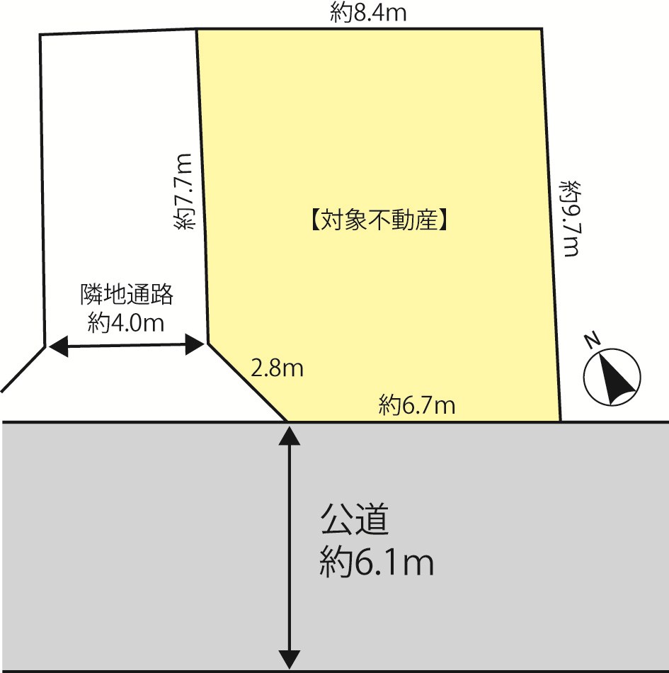 柏市あかね町　土地 間取図・土地図
