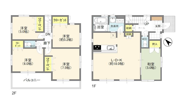 野田市清水　戸建 間取図・土地図