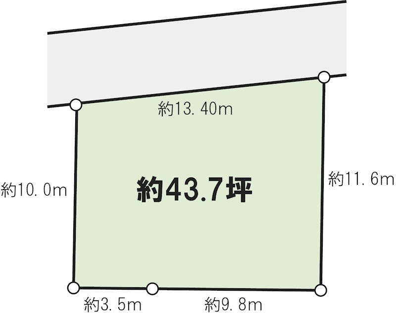 野田市木間ケ瀬　土地 間取図・土地図