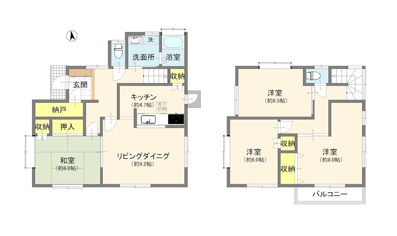 柏市柏　戸建 間取図・土地図