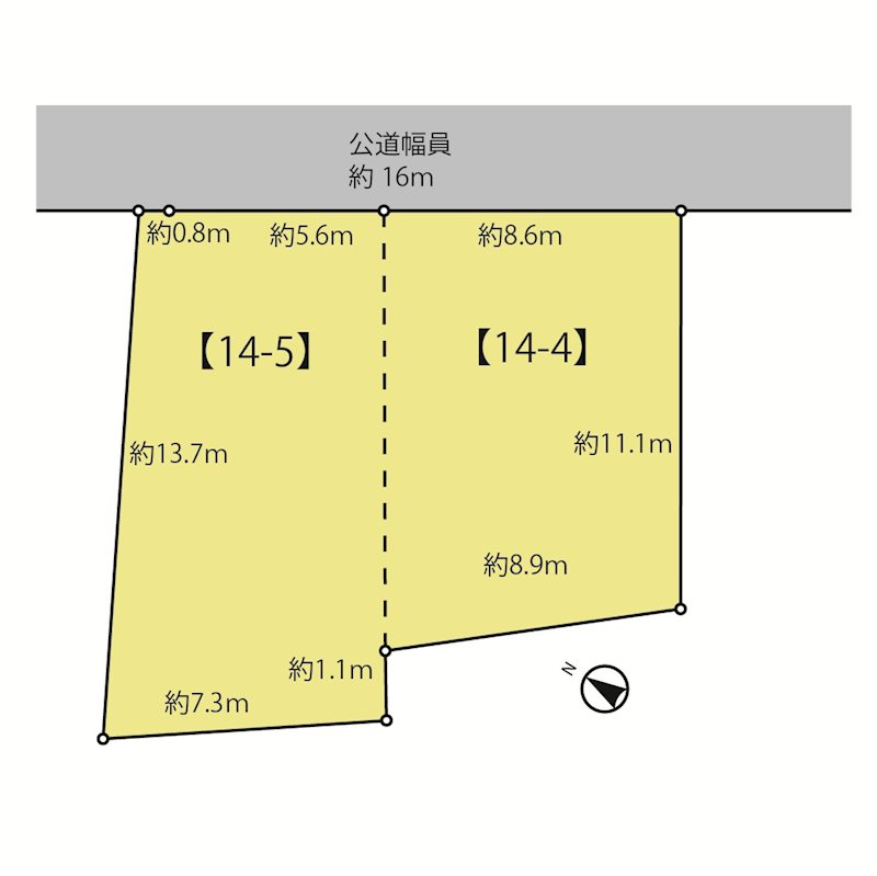 柏市豊上町　土地 間取図・土地図