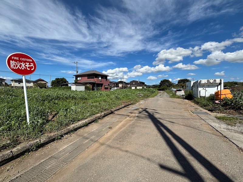 つくば市西高野　土地 現地写真（前面道路含む現地写真）