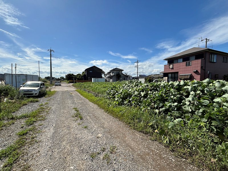 つくば市西高野　土地 現地写真（前面道路含む現地写真）
