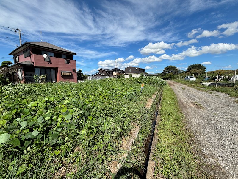 つくば市西高野　土地 現地写真（前面道路含む現地写真）