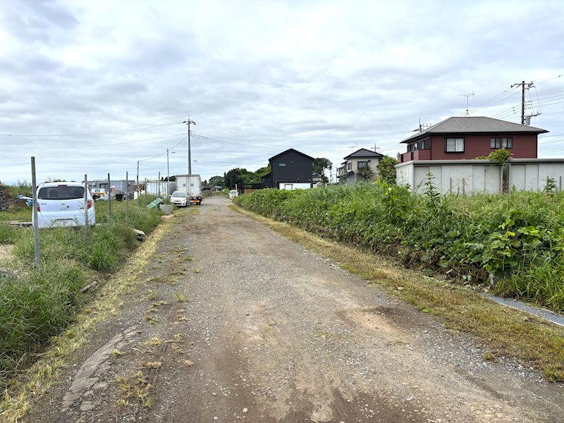 つくば市西高野　土地 現地写真（前面道路含む現地写真）