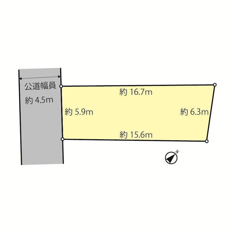 流山市西松ケ丘１丁目　土地 間取図・土地図