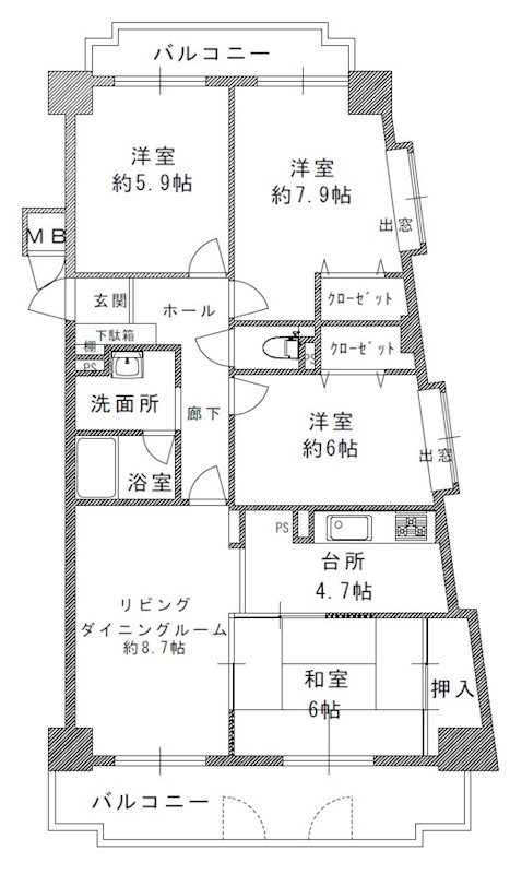 イトーピア刈谷マンション　1101号室 間取図・土地図