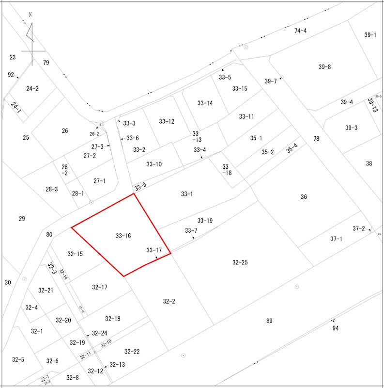 安城市赤松町隅田川　売土地 間取図・土地図