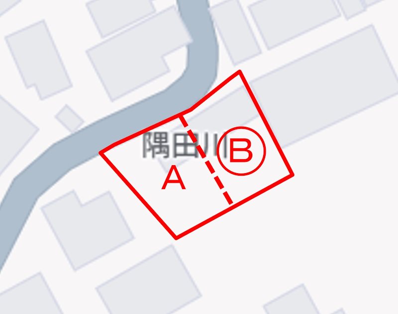 安城市赤松町隅田川　売土地  B区画  間取図・土地図