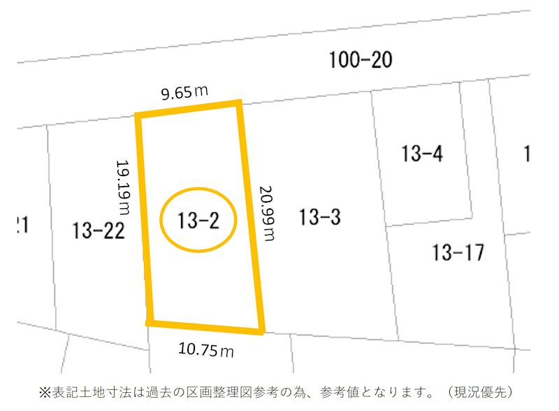 安城市緑町二丁目　売土地 間取図・土地図