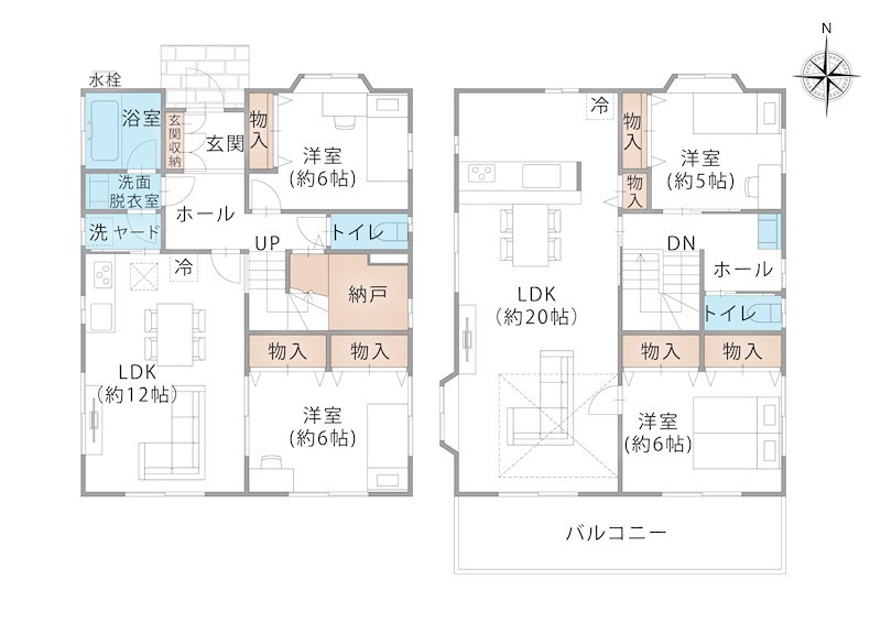 【スムストック】東京都町田市金井ヶ丘2丁目(No.1030) 間取図・土地図
