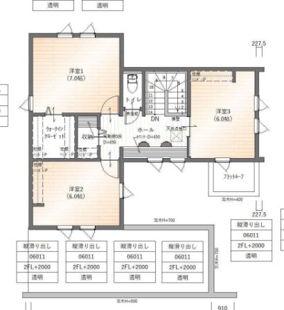 FelidiaGardenいわき市平下神谷Ⅱ期 全2区画 1号棟(No.1024)  間取図・土地図