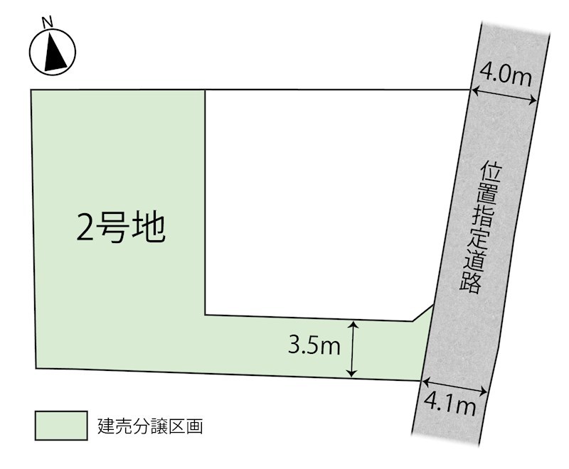 FelidiaGarden高松市上之町 全2区画 2号棟(No.1041) 全体区画図