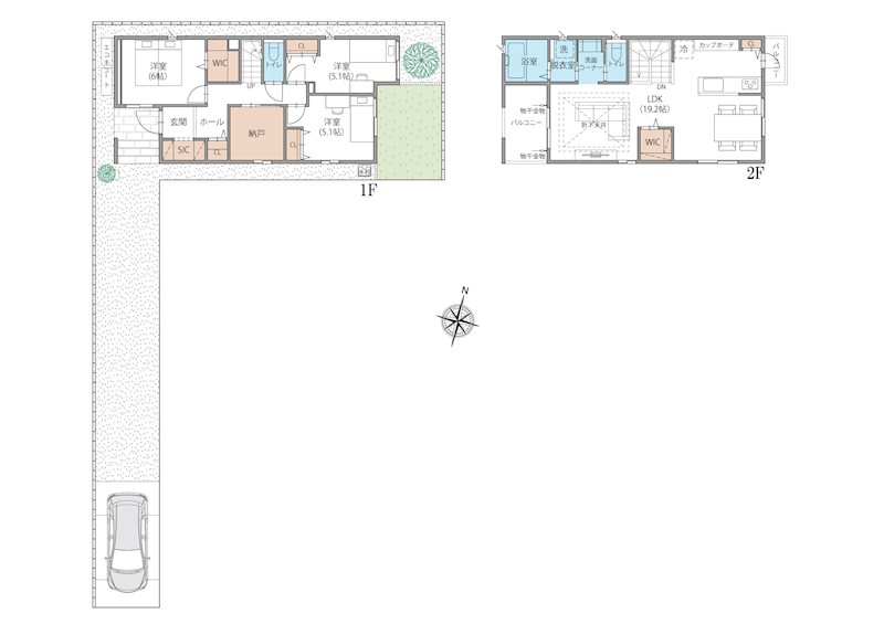 FelidiaGardenさいたま市北区宮原町2丁目 全3区画 1号棟(No.1028) 間取図・土地図