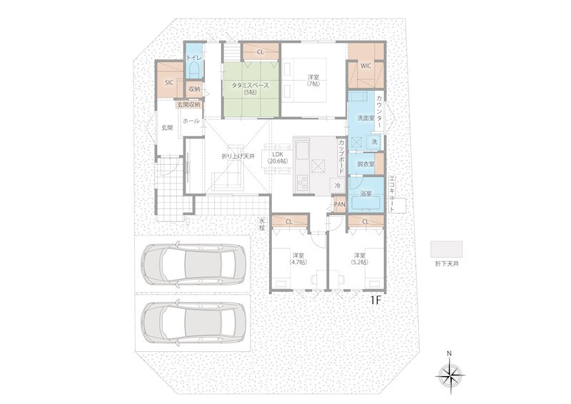FelidiaGarden安曇野市穂高柏原 全4区画 2号棟(No.1063)  間取図・土地図