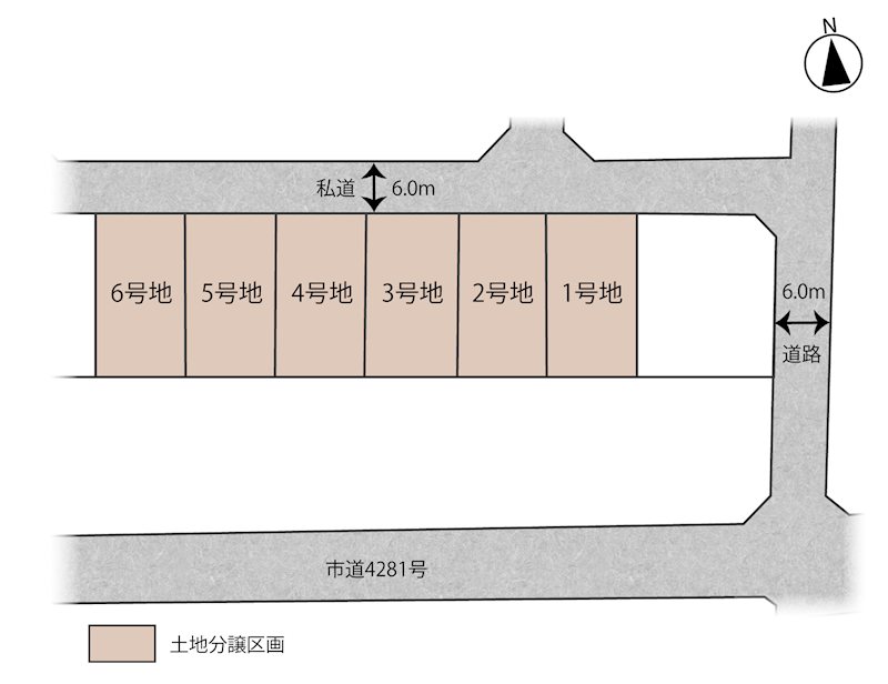 越前市稲寄町 全6区画 5号地(No.1057) 間取図・土地図