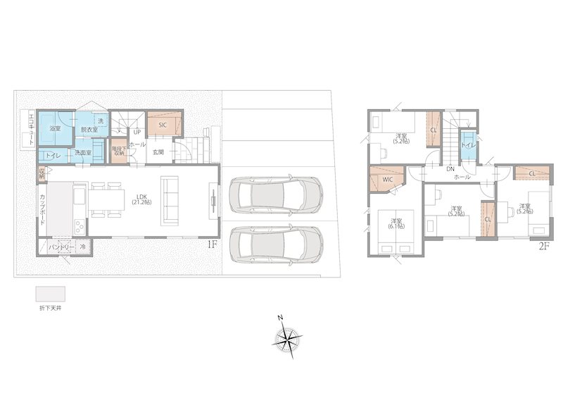 FelidiaGarden豊橋市東小鷹野 全5区画 3号棟(No.1033)  間取図・土地図