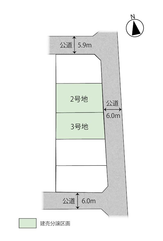 FelidiaGarden豊橋市東小鷹野 全5区画 3号棟(No.1033)  全体区画図