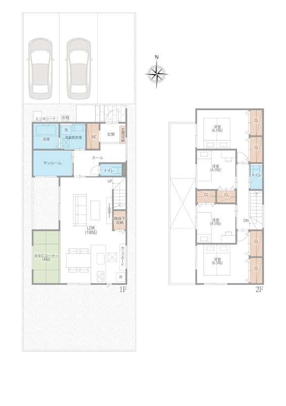 FelidiaGardenあわら市大溝 全4区画 2号棟(No.1057)  間取図・土地図