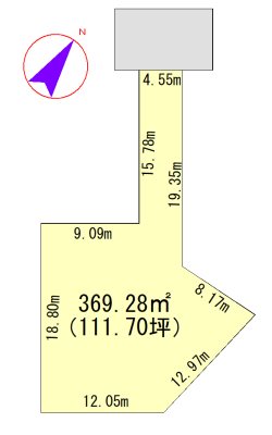 長岡市川崎町売地 間取図・土地図