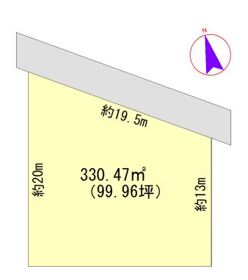 三条市桜木町売地 間取図・土地図