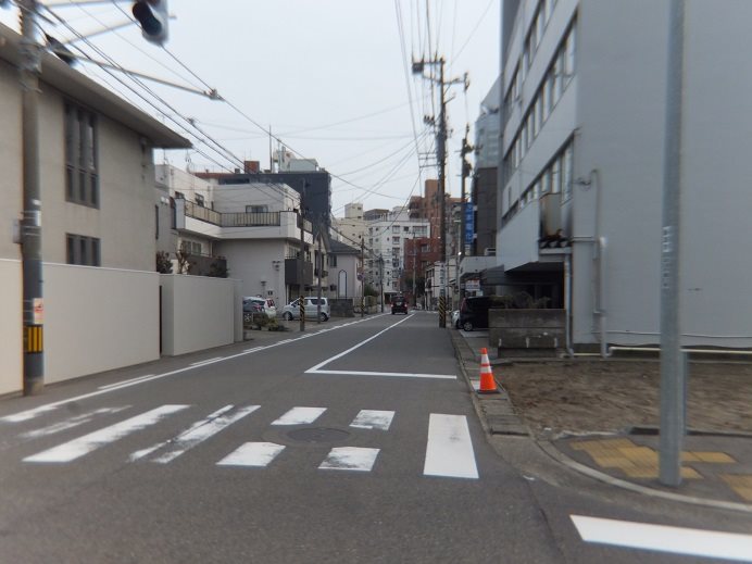 中央区東大畑通一番町売地 現地写真（前面道路含む現地写真）