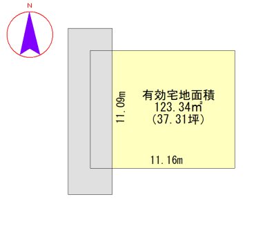 中央区水島町売地 区画図