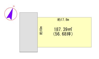 上越市岩木売地　約５６坪 間取図・土地図