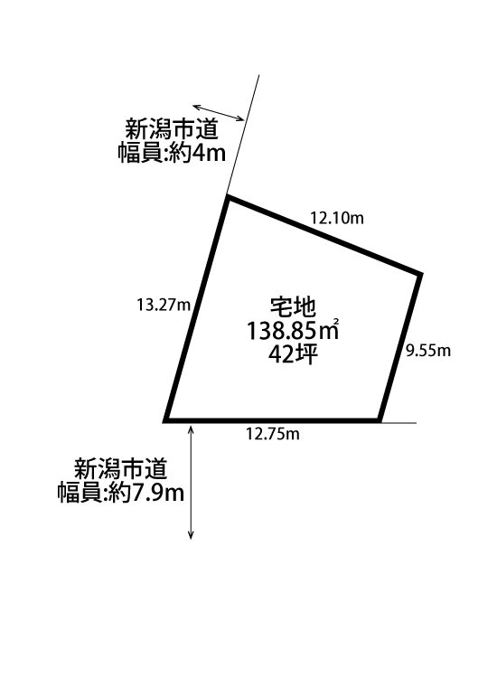 西区小針台売地 間取図・土地図