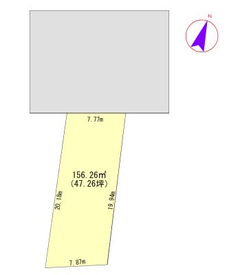 中央区横七番町通１丁目売地 間取図・土地図