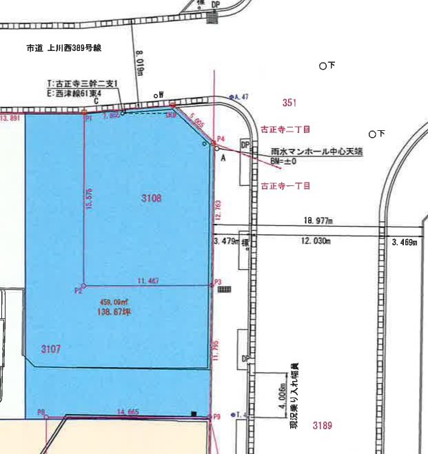長岡市古正寺１丁目売地 間取図・土地図