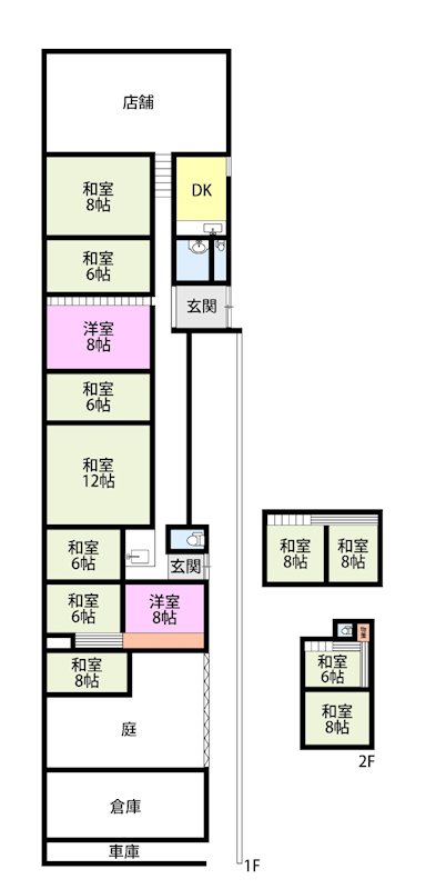 北区松浜本町２丁目戸建 間取図・土地図